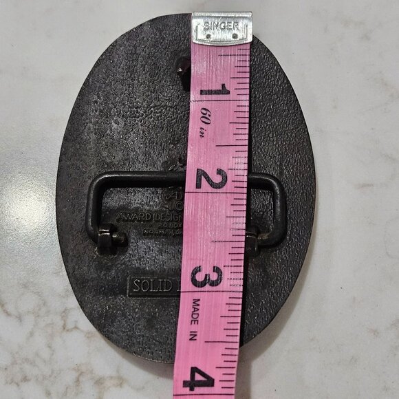 USMC Marine Corps Solid Brass Belt Buckle By Award Design Medals Vintage 1980s - Picture 9 of 9